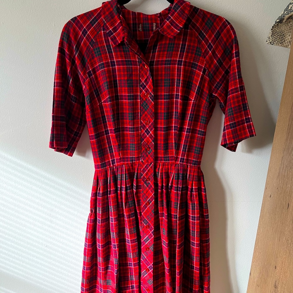 Vintage Plaid Dress